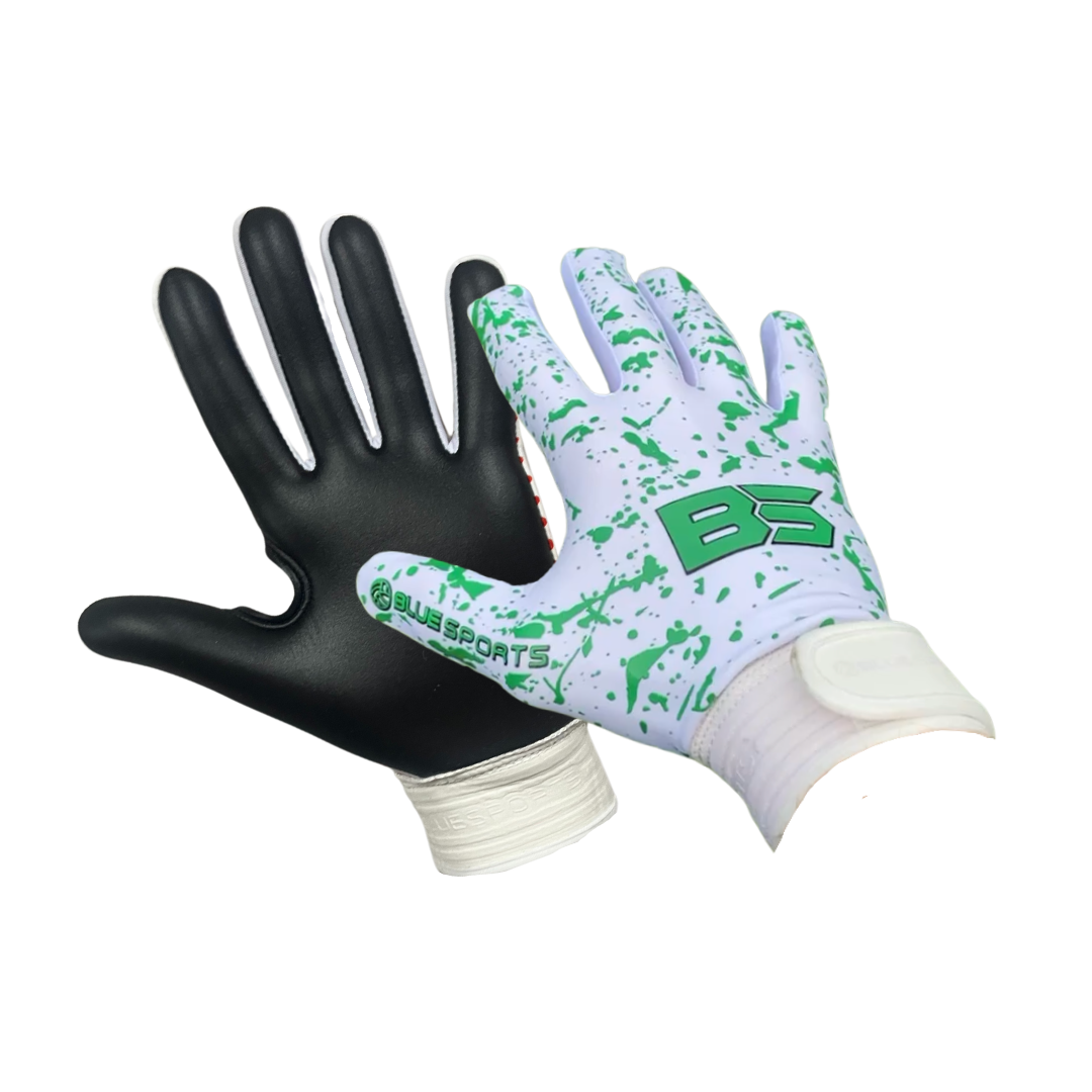 White and Green GAA Gloves