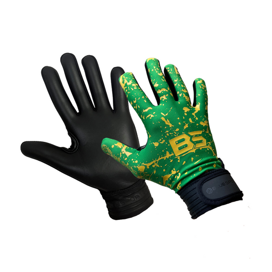 Green and Yellow GAA Gloves